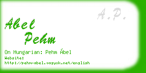 abel pehm business card